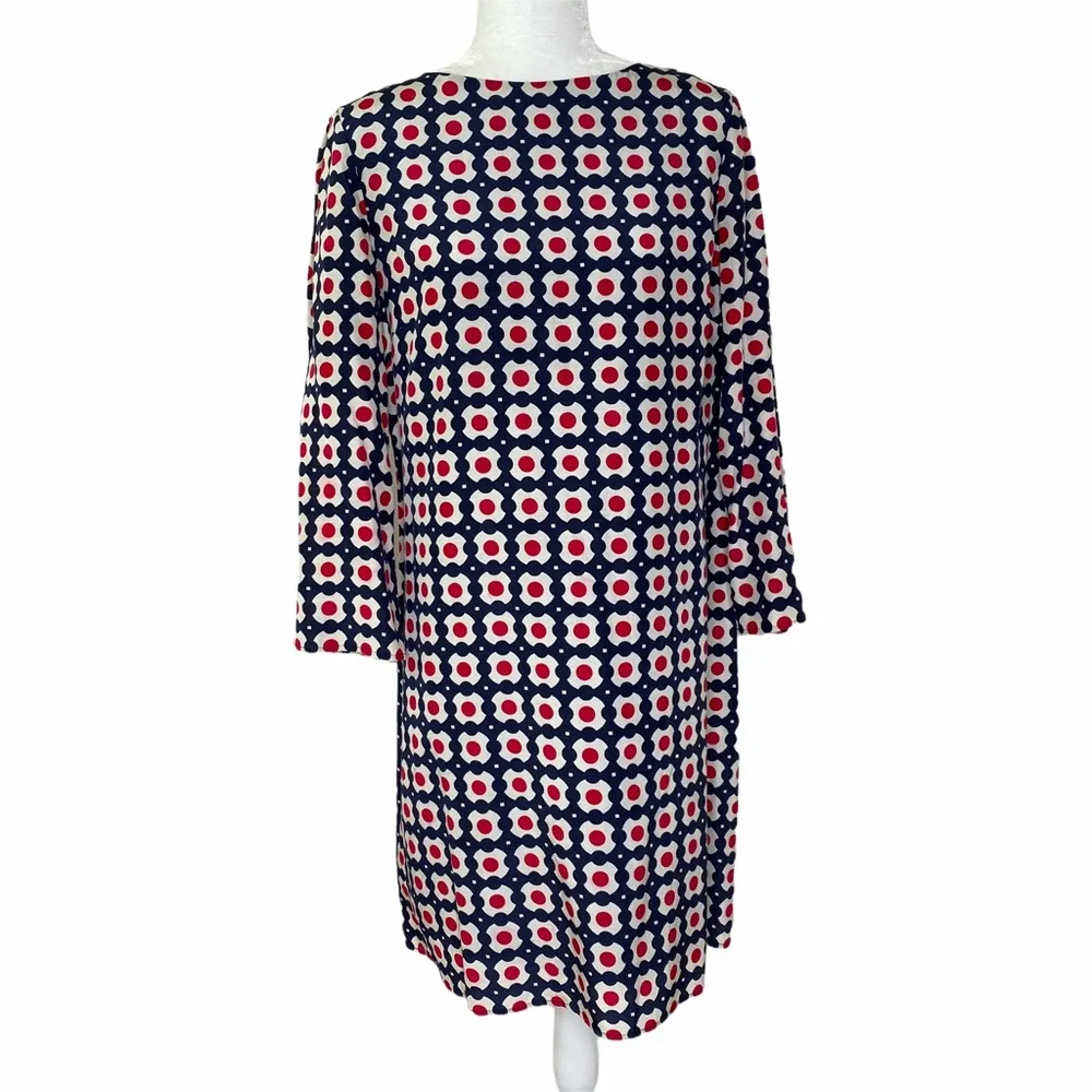 BROOKS BROTHERS Floral Pattern Silk Blend Shift Dress - Picture 2 of 5